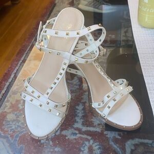 Off white Windsor silver  studded  heels, see pictures, size9.5